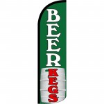 Beer Kegs Green Windless Swooper Flag