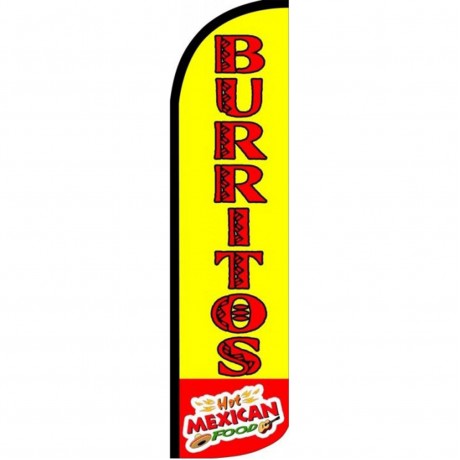 Burritos Yellow Red Windless Swooper Flag
