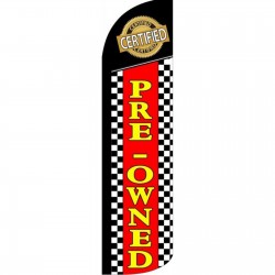 Pre-Owned Certified Red Black Windless Swooper Flag