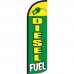 Diesel Fuel Green Windless Swooper Flag