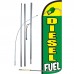 Diesel Fuel Green Windless Swooper Flag Bundle