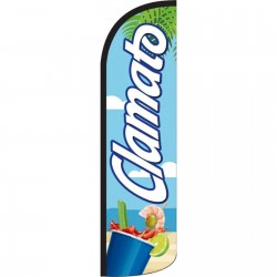 Clamato Beach Graphic Windless Swooper Flag