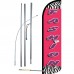 Fashion Zebra Pink Windless Swooper Flag Bundle