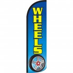 Wheels Blue Windless Swooper Flag