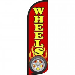 Wheels Red Windless Swooper Flag