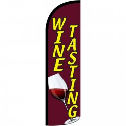 Wine Tasting Red Windless Swooper Flag