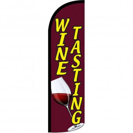 Wine Tasting Red Windless Swooper Flag
