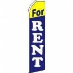 For Rent Blue Yellow Swooper Flag
