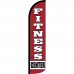 Fitness Center Red Windless Swooper Flag