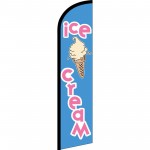 Ice Cream Blue Vanilla Windless Swooper Flag