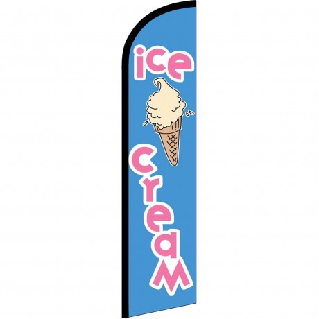 Ice Cream Blue Vanilla Windless Swooper Flag