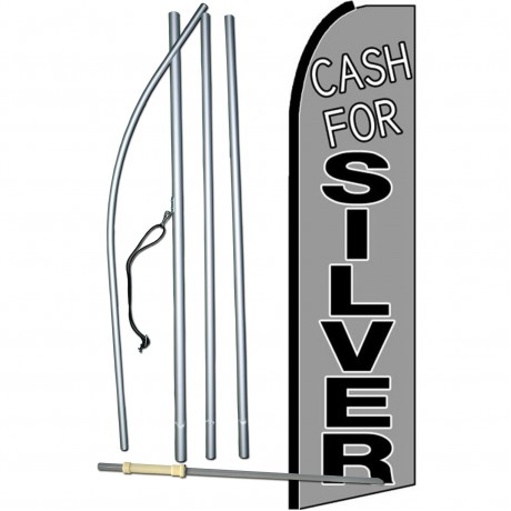 Cash For Silver Extra Wide Swooper Flag Bundle