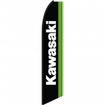Kawasaki Black Green Swooper Flag