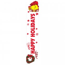 Happy Holidays Bells Windless Swooper Flag