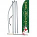 Merry Christmas Snowman Green Swooper Flag Bundle