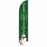 Merry Christmas Snowman Green Windless Swooper Flag
