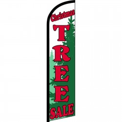 Christmas Tree Sale Green Windless Swooper Flag