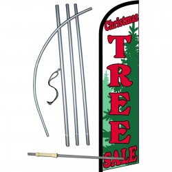 Christmas Tree Sale Green Windless Swooper Flag Bundle