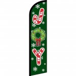 Joy Green Christmas Windless Swooper Flag