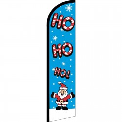 Ho Ho Ho Santa Christmas Windless Swooper Flag