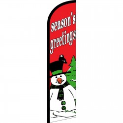 Seasons Greetings Snowman Windless Swooper Flag