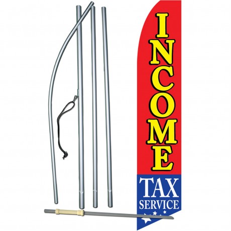 Income Tax Service Stars Below Swooper Flag Bundle