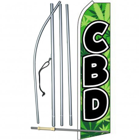 CBD Green Swooper Flag Bundle
