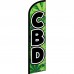CBD Green Windless Swooper Flag
