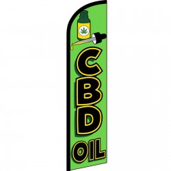 CBD Oil Green Windless Swooper Flag