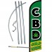 CBD Sold Here Green Windless Swooper Flag Bundle