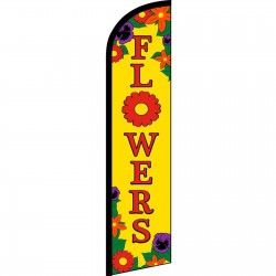 Flowers Yellow Windless Swooper Flag