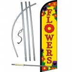 Flowers Yellow Windless Swooper Flag Bundle