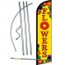 Flowers Yellow Windless Swooper Flag Bundle