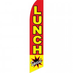 Lunch Special Red Burst Swooper Flag