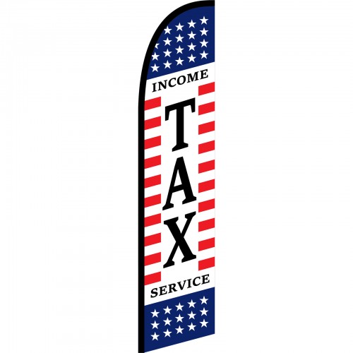 Income Tax Service Swooper Flag 