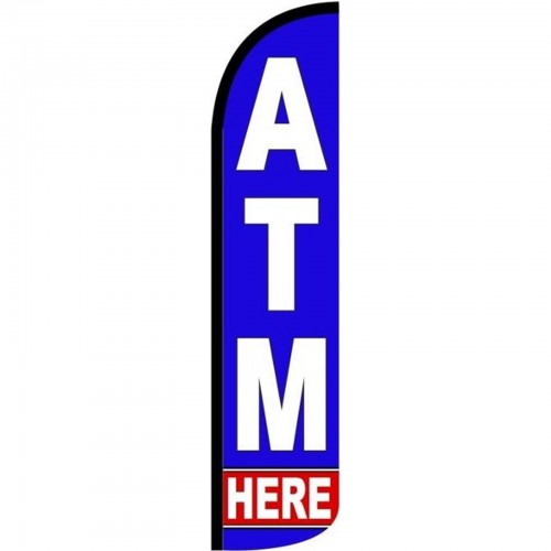 ATM Inside Extra Wide Windless Swooper Flag