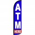 ATM Here Blue Windless Swooper Flag
