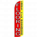 Flooring White Sleeve Extra Wide Windless Swooper Flag