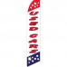 Used Cars Red White Blue Swooper Flag Bundle