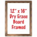 12" x 16" Framed Dry Erase Whiteboard