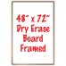 48" x 72" Framed Dry Erase Whiteboard