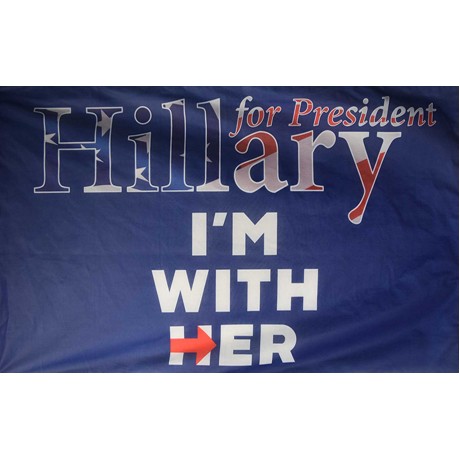 HILLARY IM WITH HER 3' x 5' Polyester Flag 