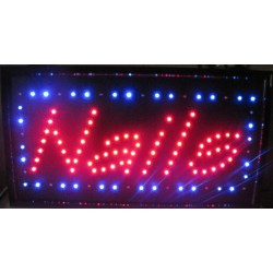13"H X 24"W Nails LED Sign