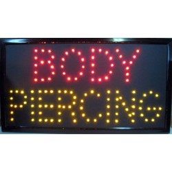 13" x 24" Body Piercing LED Sign