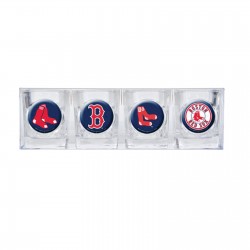 Boston Red Sox 4 pc Shot Glass Set