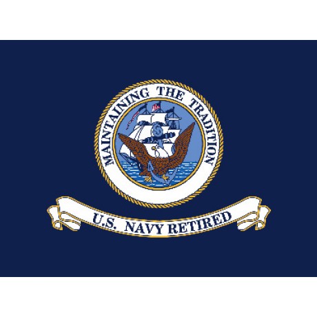 United States Navy Retired 3' x 4' Nylon Flag