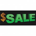 Large Dollar Sign Sale 2.5' x 6' Vinyl Business Banner