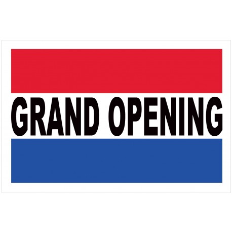 Grand Opening Patriotic 2' x 3' Vinyl Business Banner