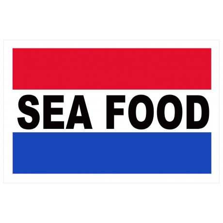 Seafood Patriotic 2' x 3' Vinyl Business Banner