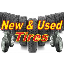 New & Used Tires 2' x 3' Vinyl Business Banner